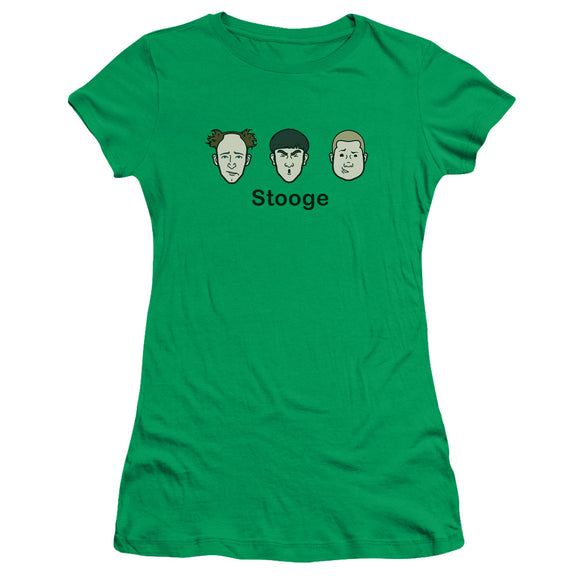 Three Stooges Juniors T-Shirt Cartoon Characters Kelly Tee - Yoga Clothing for You