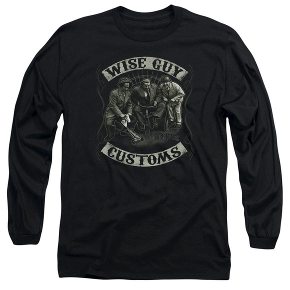 Three Stooges Long Sleeve T-Shirt Wise Guy Customs Black Tee - Yoga Clothing for You