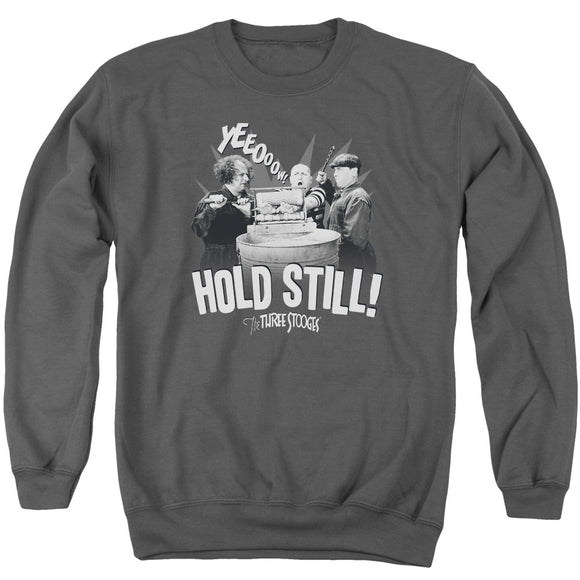 Three Stooges Sweatshirt Hold Still Charcoal Pullover - Yoga Clothing for You