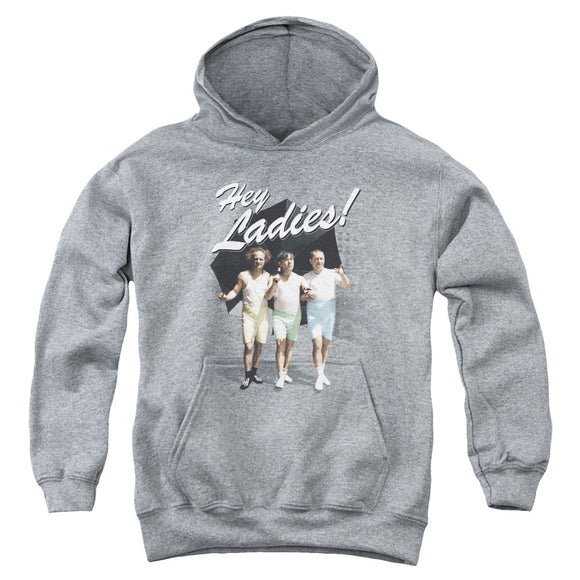 Three Stooges Kids Hoodie Hey Ladies Heather Hoody - Yoga Clothing for You