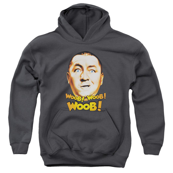 Three Stooges Kids Hoodie Curly Woob Woob Woob Charcoal Hoody - Yoga Clothing for You