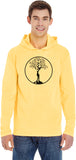 Black Tree of Life Circle Pigment Hoodie Yoga Tee Shirt - Yoga Clothing for You