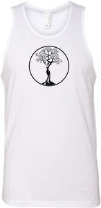 Black Tree of Life Circle Premium Yoga Tank Top - Yoga Clothing for You