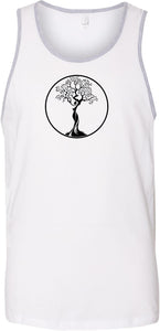 Black Tree of Life Circle Premium Yoga Tank Top - Yoga Clothing for You