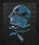 The Invisible Man Tall T-Shirt Side Profile Black Tee - Yoga Clothing for You