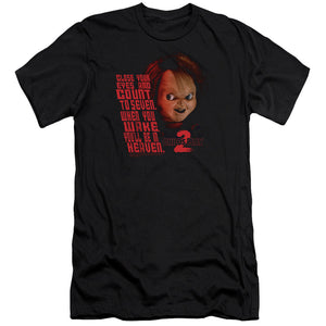 Childs Play Premium Canvas T-Shirt Close Your Eyes Black Tee - Yoga Clothing for You