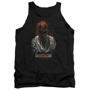 Halloween Tanktop Pumpkin Head Scientist Black Tank - Yoga Clothing for You