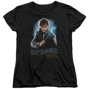 Fantastic Beasts 2 Womens T-Shirt Newt Scamander Black Tee - Yoga Clothing for You