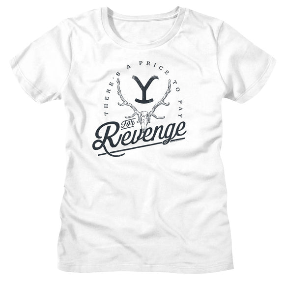 Yellowstone Ladies T-Shirt Theres a Price to Pay for Revenge Tee - Yoga Clothing for You