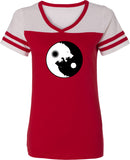 Yin Yang Wolves Powder Puff Yoga Tee Shirt - Yoga Clothing for You