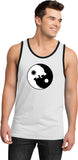 Yin Yang Wolves 100% Cotton Ringer Yoga Tank Top - Yoga Clothing for You