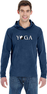 Yin Yang Yoga Text Heavyweight Pigment Hoodie Yoga Tee - Yoga Clothing for You