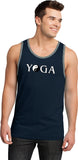 Yin Yang Yoga Text 100% Cotton Ringer Yoga Tank Top - Yoga Clothing for You