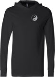 Yin Yang Pocket Print Lightweight Yoga Hoodie Tee Shirt - Yoga Clothing for You