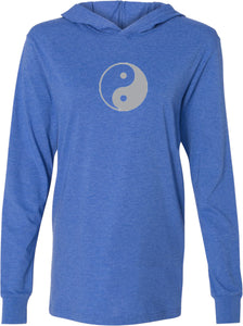 Yin Yang Big Print Lightweight Yoga Hoodie Tee Shirt - Yoga Clothing for You