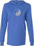 Yin Yang Big Print Lightweight Yoga Hoodie Tee Shirt - Yoga Clothing for You