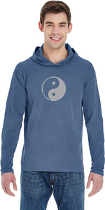 Yin Yang Big Print Pigment Hoodie Yoga Tee Shirt - Yoga Clothing for You