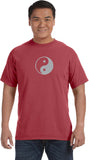 Yin Yang Big Print Pigment Dye Yoga Tee Shirt - Yoga Clothing for You