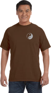 Yin Yang Pocket Print Pigment Dye Yoga Tee Shirt - Yoga Clothing for You