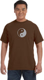 Yin Yang Big Print Pigment Dye Yoga Tee Shirt - Yoga Clothing for You