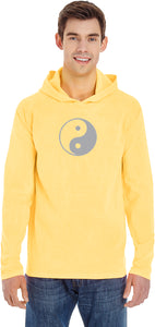 Yin Yang Big Print Pigment Hoodie Yoga Tee Shirt - Yoga Clothing for You