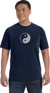 Yin Yang Big Print Pigment Dye Yoga Tee Shirt - Yoga Clothing for You