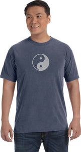 Yin Yang Big Print Pigment Dye Yoga Tee Shirt - Yoga Clothing for You