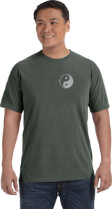 Yin Yang Pocket Print Pigment Dye Yoga Tee Shirt - Yoga Clothing for You