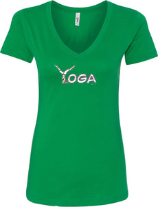 Yoga Spelling Ideal V-neck Yoga Tee Shirt - Yoga Clothing for You