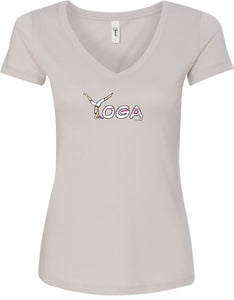 Yoga Spelling Ideal V-neck Yoga Tee Shirt - Yoga Clothing for You