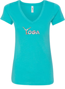 Yoga Spelling Ideal V-neck Yoga Tee Shirt - Yoga Clothing for You