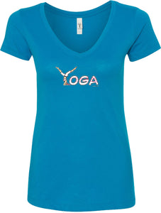 Yoga Spelling Ideal V-neck Yoga Tee Shirt - Yoga Clothing for You