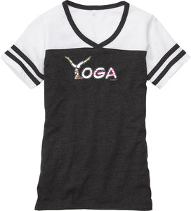 Yoga Spelling Powder Puff Yoga Tee Shirt - Yoga Clothing for You