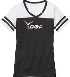 Yoga Spelling Powder Puff Yoga Tee Shirt - Yoga Clothing for You