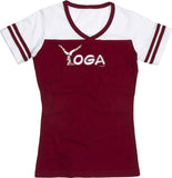 Yoga Spelling Powder Puff Yoga Tee Shirt - Yoga Clothing for You