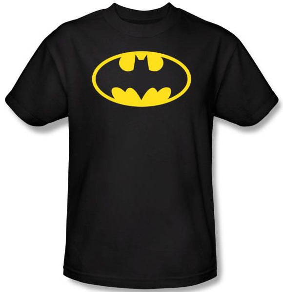 Classic Batman Logo Adult Black Tee - Yoga Clothing for You