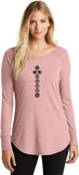 Black 7 Chakras Triblend Long Sleeve Tunic Yoga Shirt - Yoga Clothing for You