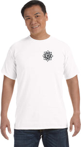 Black Lotus OM Patch Pocket Print Pigment Dye Yoga Tee - Yoga Clothing for You