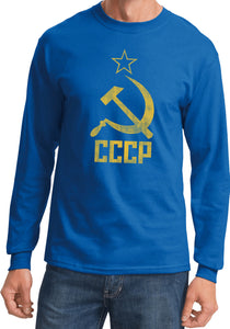 Soviet Union T-shirt Distressed CCCP Long Sleeve - Yoga Clothing for You