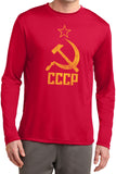 Soviet Union T-shirt Distressed CCCP Dry Wicking Long Sleeve - Yoga Clothing for You