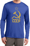 Soviet Union T-shirt Distressed CCCP Dry Wicking Long Sleeve - Yoga Clothing for You