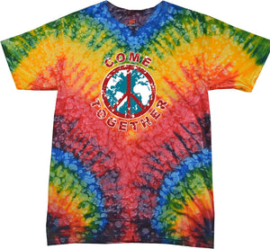 Peace T-shirt Come Together Tie Dye Tee - Yoga Clothing for You