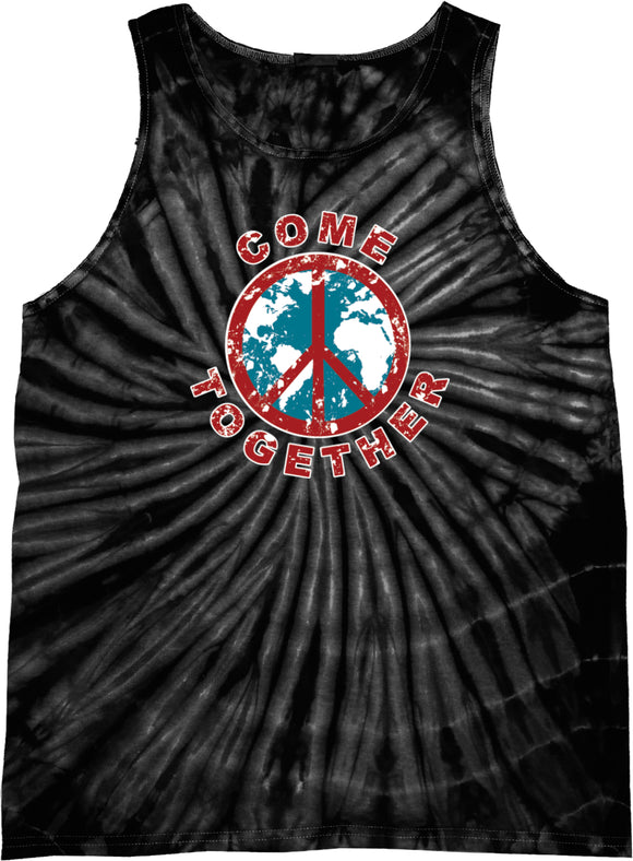 Peace Tank Top Come Together Tie Dye Tanktop - Yoga Clothing for You