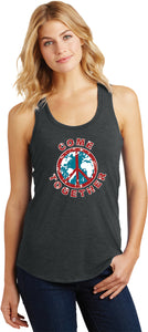 Ladies Peace Tank Top Come Together Racerback - Yoga Clothing for You