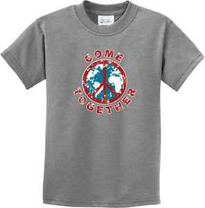 Kids Peace T-shirt Come Together Youth Tee - Yoga Clothing for You