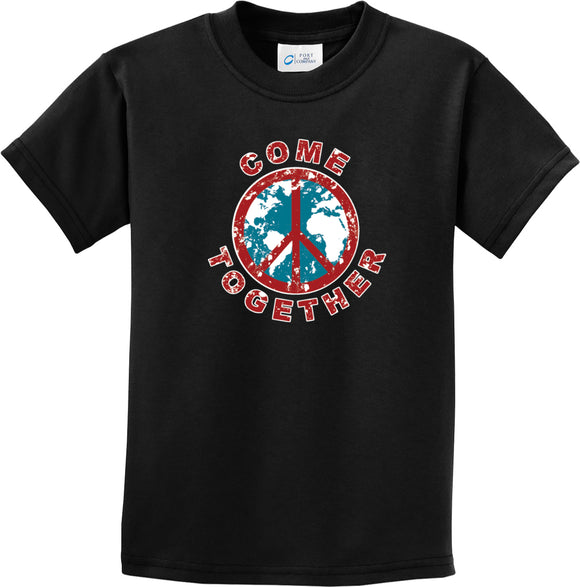 Kids Peace T-shirt Come Together Youth Tee - Yoga Clothing for You