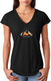 Copy Cat Triblend V-neck Yoga Tee Shirt - Yoga Clothing for You