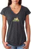 Downward Human Triblend V-neck Yoga Tee Shirt - Yoga Clothing for You