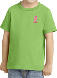 Breast Cancer Embroidered Pink Ribbon Pocket Print Toddler Shirt - Yoga Clothing for You