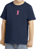 Breast Cancer Toddler T-shirt Embroidered Ribbon Small Print - Yoga Clothing for You